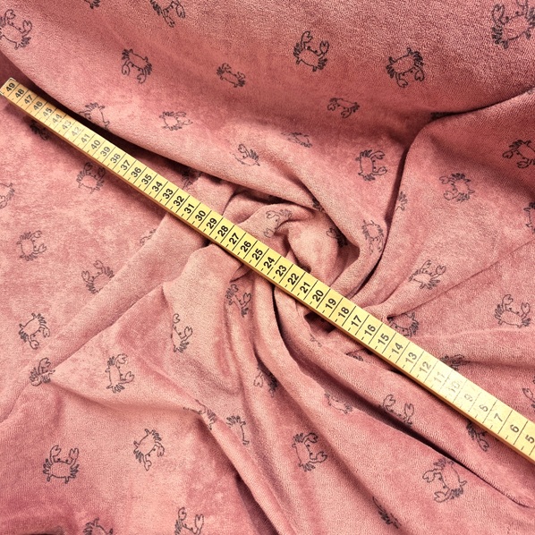 Stretchfrotté Krabborna gammalrosa fg 14