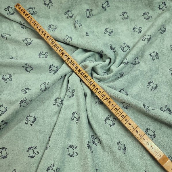 Stretchfrotté Krabborna dimgrön fg 21