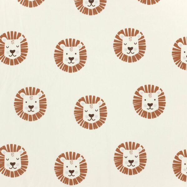 Bomullstrikå Lejonlur offwhite/brun fg 051