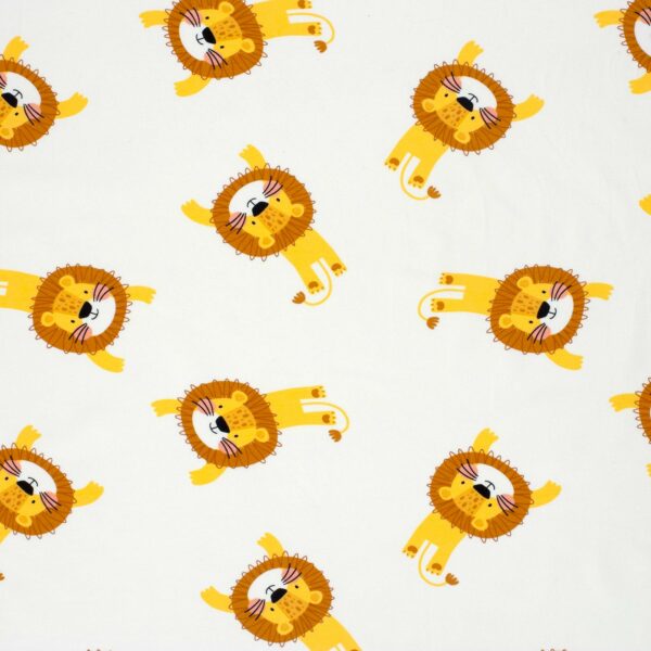Bomullstrikå Goslejon offwhite/gul fg 051