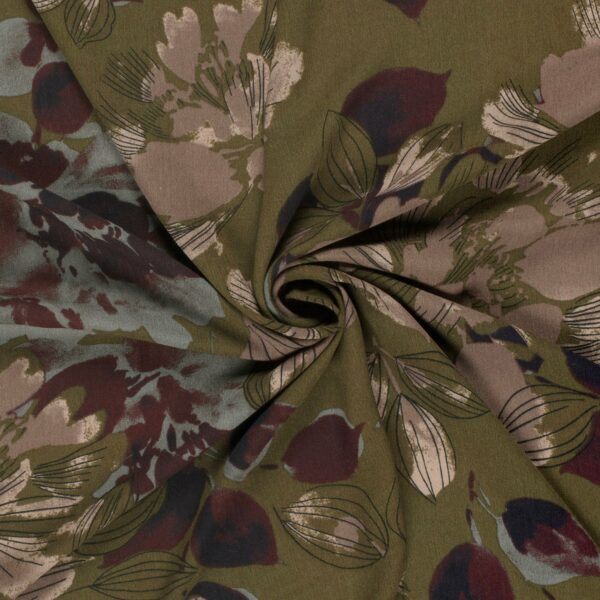 Krinklad viskos Murrblomma militärgrön fg 54