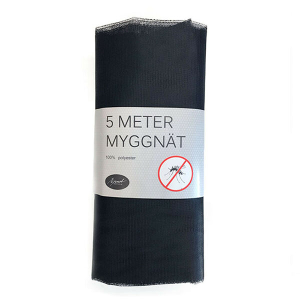 MYGGNÄT SVART 5M X 150CM
