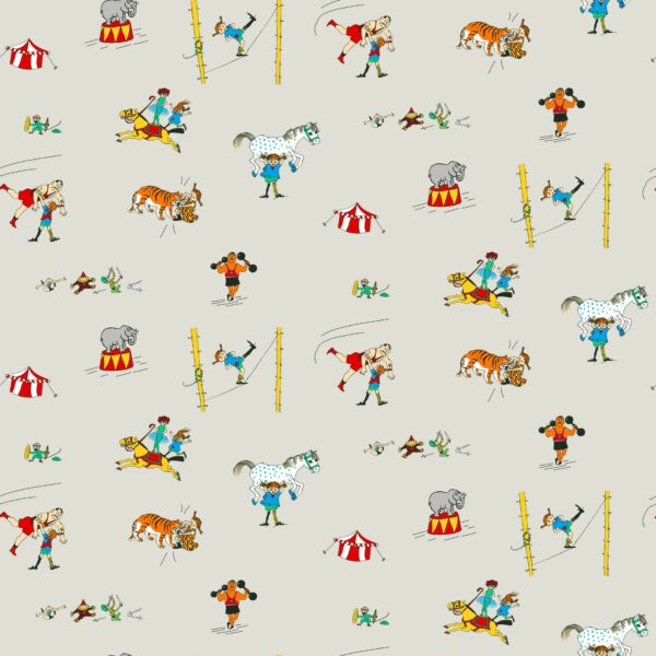 Trikå Pippi på cirkus grå botten fg 1