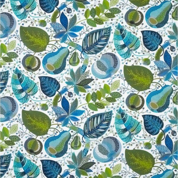 Inredningstyg Adam och Eva färg 8 blågrön