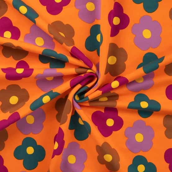 JOGGING BIG FLOWER ORANGE/LILA FG 340