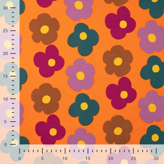 JOGGING BIG FLOWER ORANGE/LILA FG 340 - Bild 2