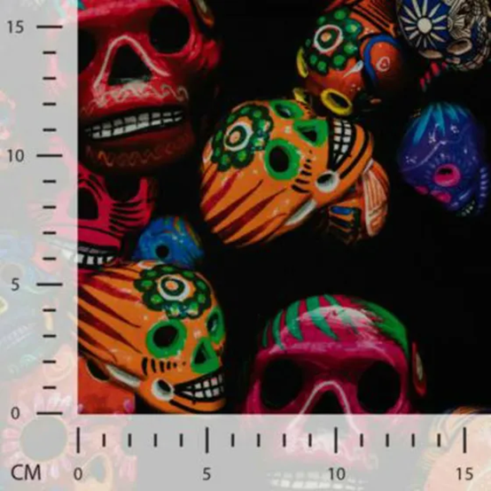 TRIKÅ FÄRGSTARKA DÖDSKALLAR SVART FG 690 - Bild 2