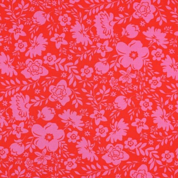 Trikå Boom-boom flower röd/cerise fg 7