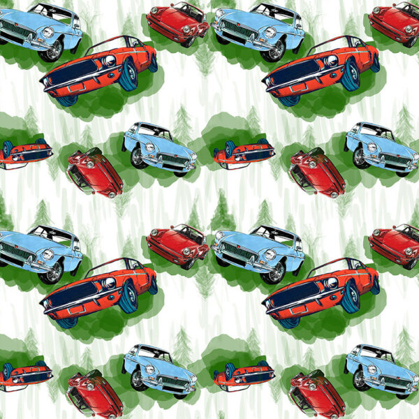 TRIKÅ BILMIX VIT/GRÖN/RÖD/LJUSBLÅ