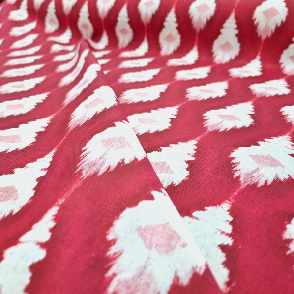 Inredningstyg Elfi hallonröd/off white fg 125.4