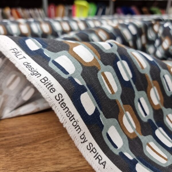 Inredningstyg Fält brunblå