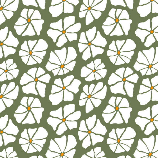 TRIKÅ EKO LILLA FLOATING FLOWERS GRÖN