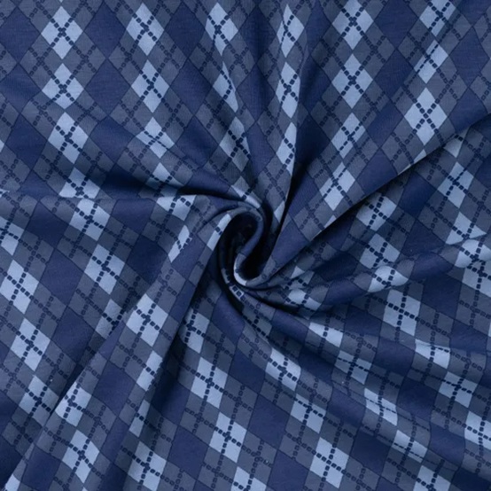 TRIKÅ FUNKY ARGYLE JEANSBLÅ/MARIN FG 960