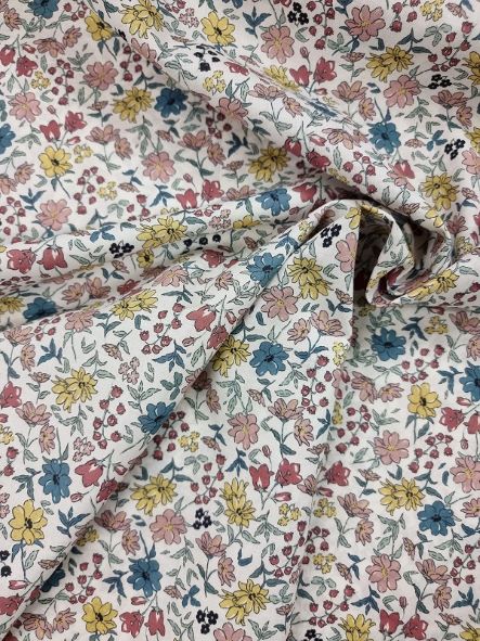 LYX-VOILE BRITTISKA BLOMMOR ROSA/BLÅ/GUL FG 31