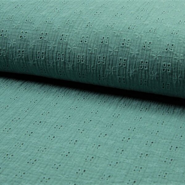 BRODYRMUSLIN MÖRK DIMMINTGRÖN FG 22