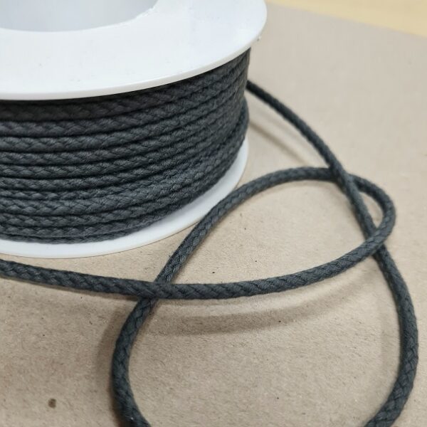 TILLBEHÖR BOMULLSSNODD 4MM MÖRKGRÅ FG 14