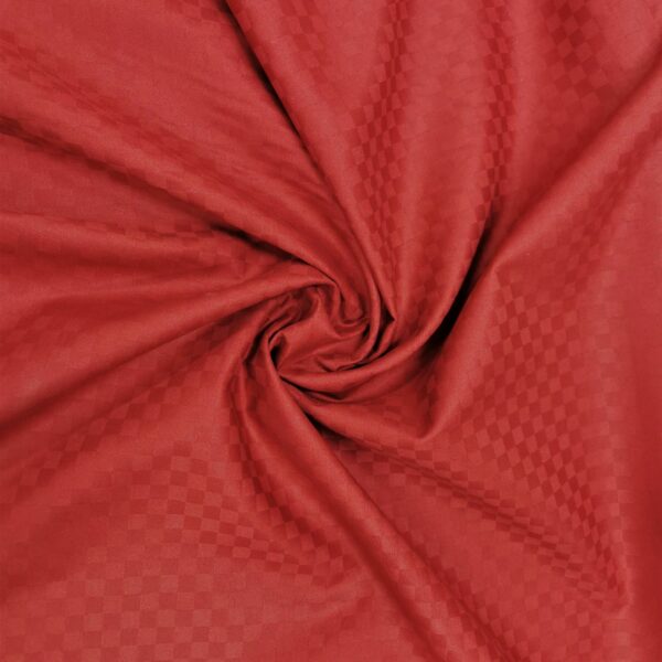 BOMULLSTYG VÄVD RUTA ENGELSKT RÖD