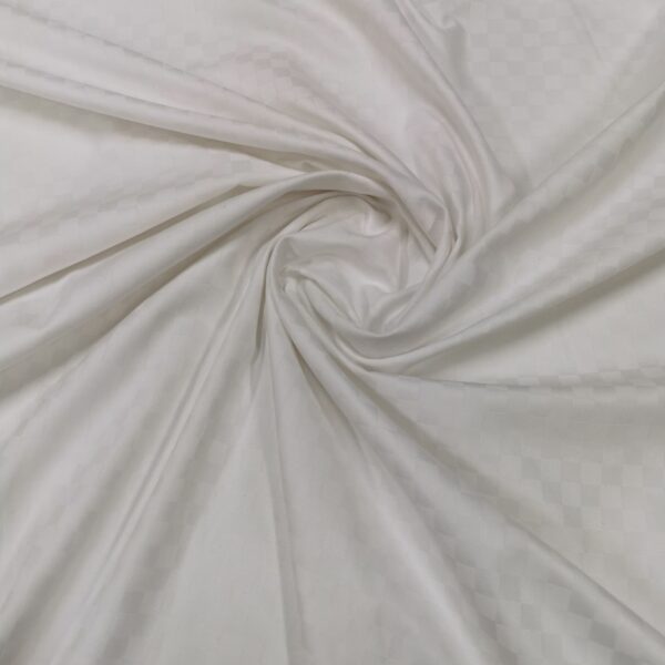 BOMULLSTYG VÄVD RUTA VIT