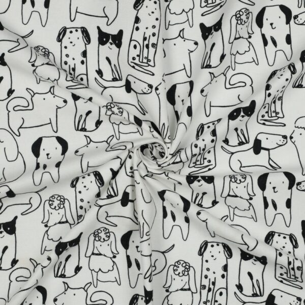 Flanell Gerds hundparad vit/svart fg 2